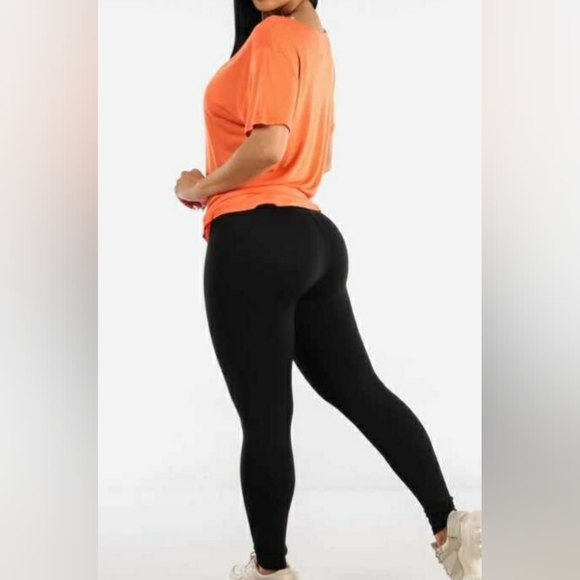 Black High Waisted Corset Legging - Picture 6 of 8